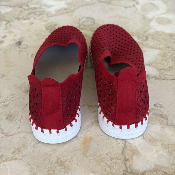 ILSE JACOBSEN - TULIP Slip on Flats Deep Red - Picture 7 of 14